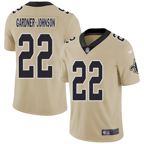 Men New Orleans Saints Limited Gold Chauncey Gardner Johnson Jersey NFL Football #22 Inverted Legend Jersey